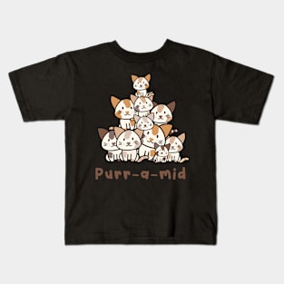 Purr-a-mid Kids T-Shirt